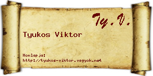 Tyukos Viktor névjegykártya